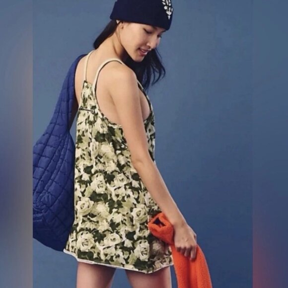 Free People Hot Shot Romper Womens‎ XS Floral Jumpsuit Boho Gym Hike FP Movement - Picture 1 of 14